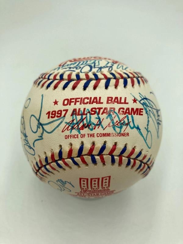 1997 All Star Game Team Signed Baseball Ken Griffey Jr. Mark Mcgwire 30 Sigs JSA - 9