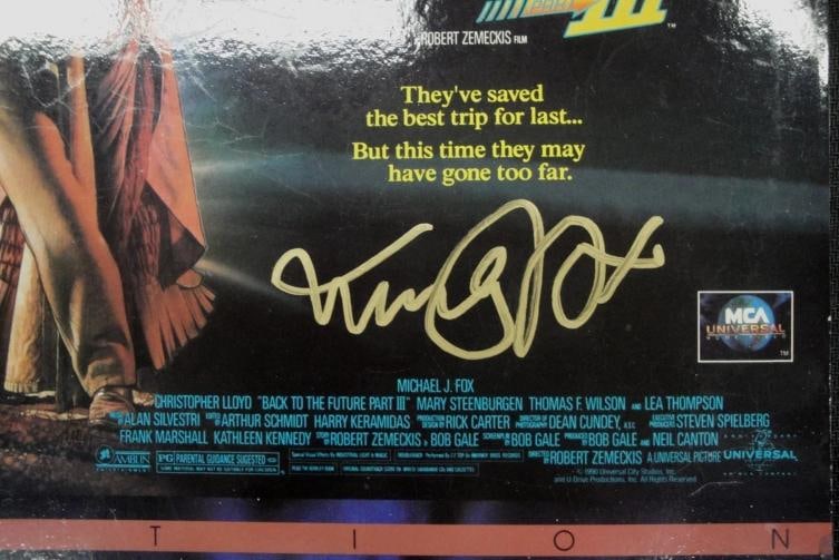 Back to the Future Signed Laserdisc Cover Michael J Fox Christopher Lloyd JSA - 4