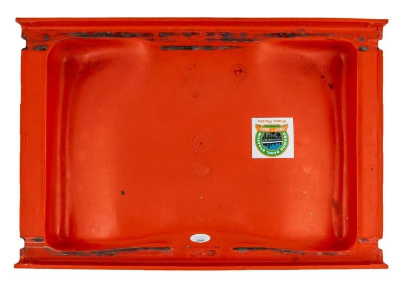 1972 Miami Dolphins Super Bowl Champs Team Signed Orange Bowl Seatback JSA COA - 5