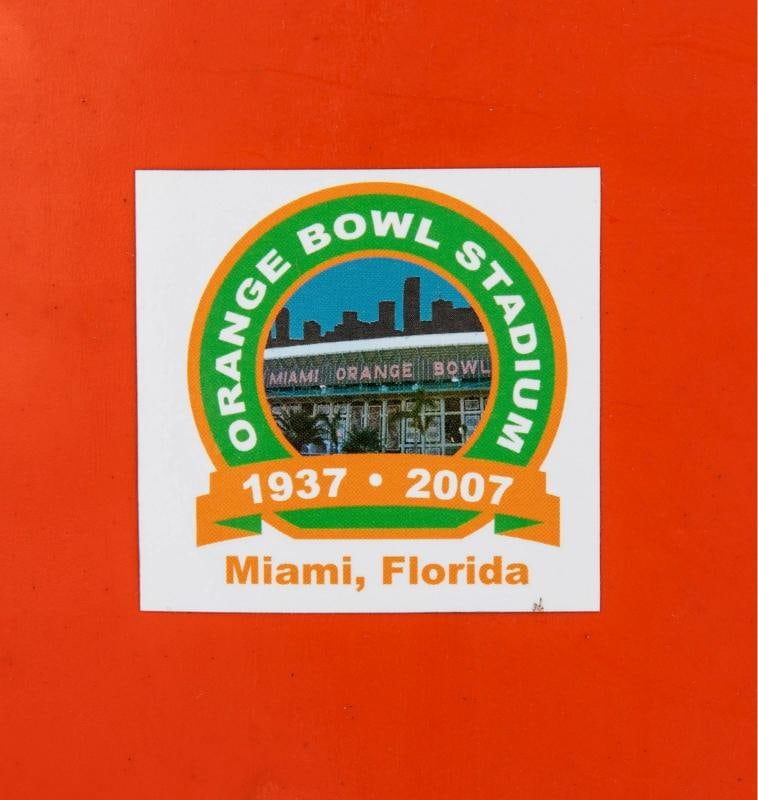 1972 Miami Dolphins Super Bowl Champs Team Signed Orange Bowl Seatback JSA COA - 7