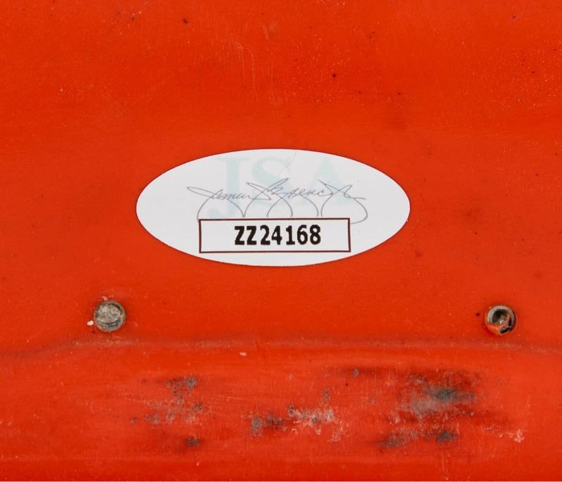 1972 Miami Dolphins Super Bowl Champs Team Signed Orange Bowl Seatback JSA COA - 8