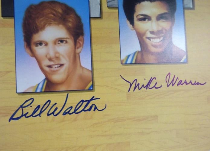UCLA Bruins Legends Auto Lithograph 7 Sig Kareem Abdul-Jabbar Wooden Bill Walton - 5