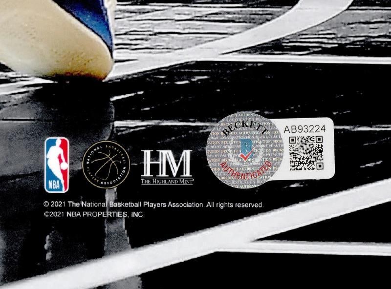 Stephen Curry Giannis Antetokounmpo Auto 16x20 Photo Dual Auto Spotlight Beckett - 4