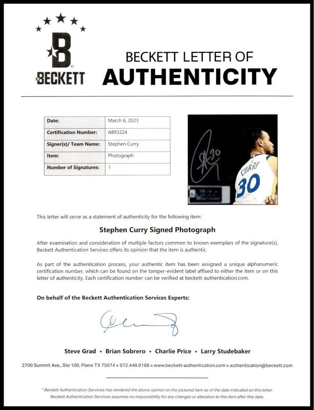 Stephen Curry Giannis Antetokounmpo Auto 16x20 Photo Dual Auto Spotlight Beckett - 5