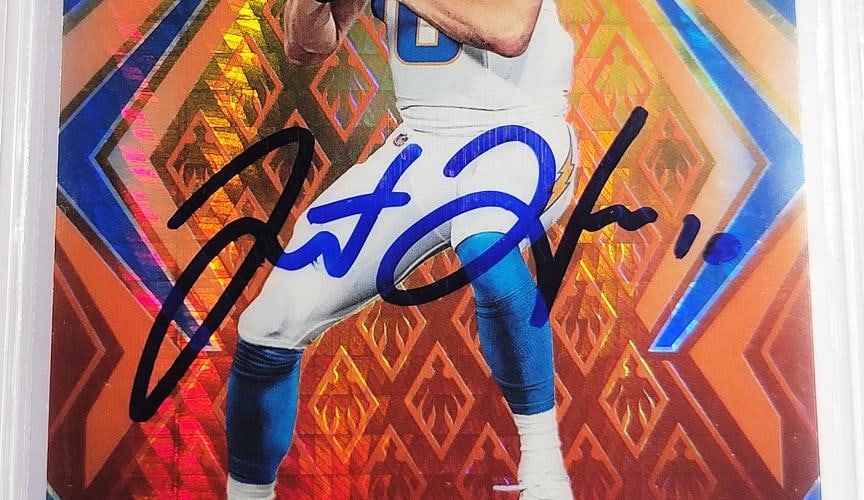 Justin Herbert Auto 2020 Panini Phoenix Fire RC 103 Chargers BGS 9.5 Sig 10 - 2
