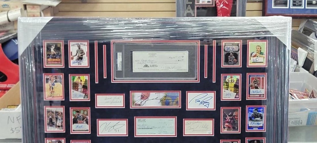 NBA 75th Greatest Wilt Chamberlain Kobe Bryant Michael Jordan +72 Auto Framed - 2