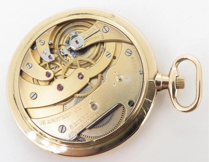 CARTIER 18k Yellow Gold 45.5mm Pocket Watch - 6