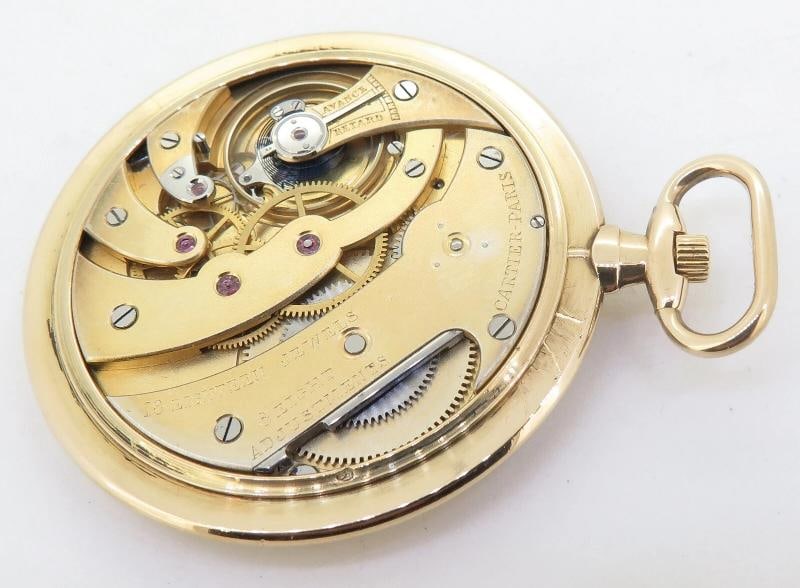 CARTIER 18k Yellow Gold 45.5mm Pocket Watch - 7