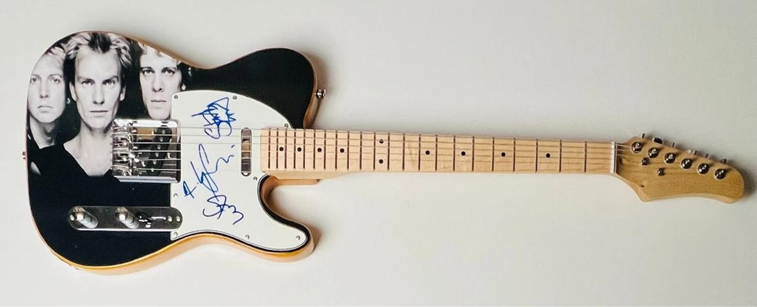 THE POLICE: STING, ANDY SUMMERS, STEWART COPELAND Signed Guitar (JSA LOA) - 4