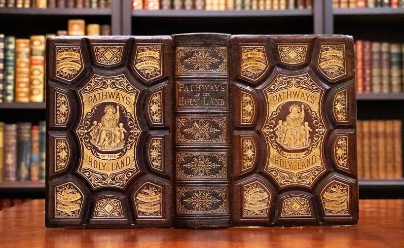 James McCabe / 1875 Pathways of the Holy Land Jerusalem Israel Jesus God Fine: Author: James McCabe,Country of Origin: United States of America,Publisher: National Publishing Co,Year Printed: 1875,Binding: Leather,Subject: Illustrated 1875 Pathways of the Holy Land Jerusalem