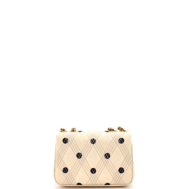 Valentino Garavani Quiltie 67 Chain Flap Bag Printed Satin Small - 3