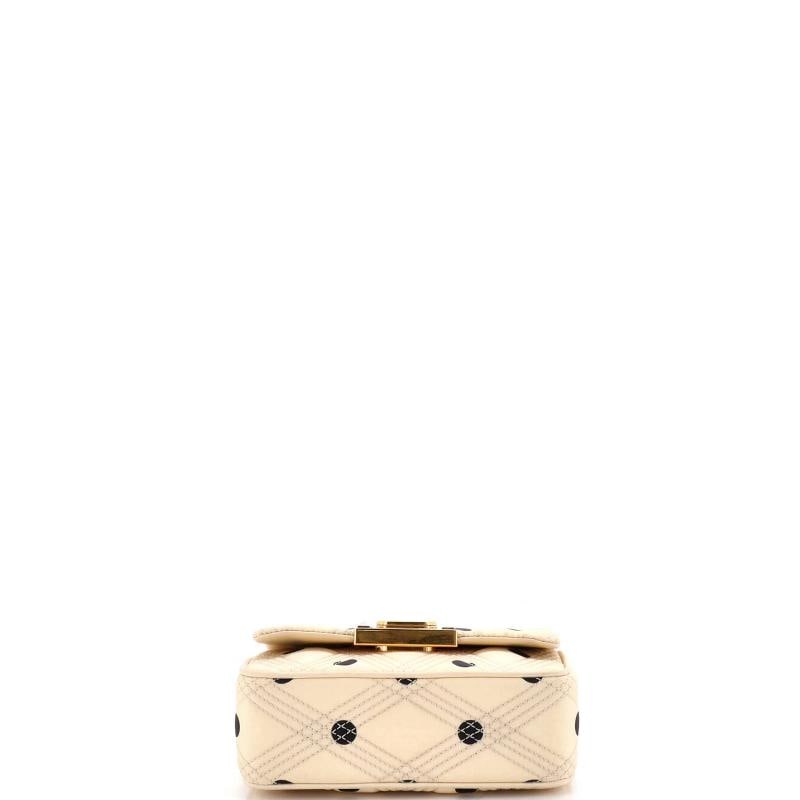 Valentino Garavani Quiltie 67 Chain Flap Bag Printed Satin Small - 4