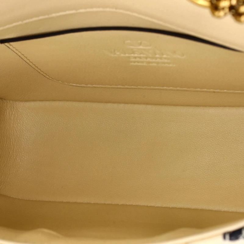 Valentino Garavani Quiltie 67 Chain Flap Bag Printed Satin Small - 5