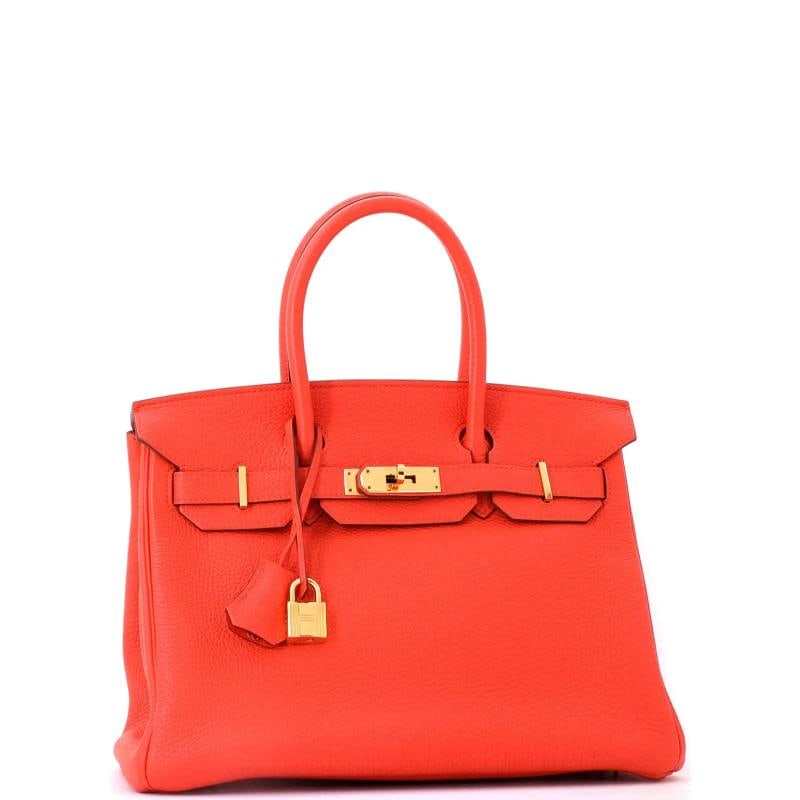 Hermes Birkin Handbag Orange Togo with Gold Hardware 30 - 2