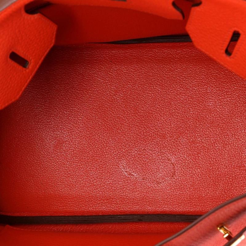 Hermes Birkin Handbag Orange Togo with Gold Hardware 30 - 5