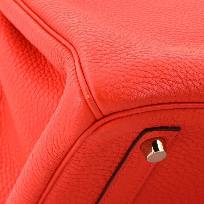 Hermes Birkin Handbag Orange Togo with Gold Hardware 30 - 7