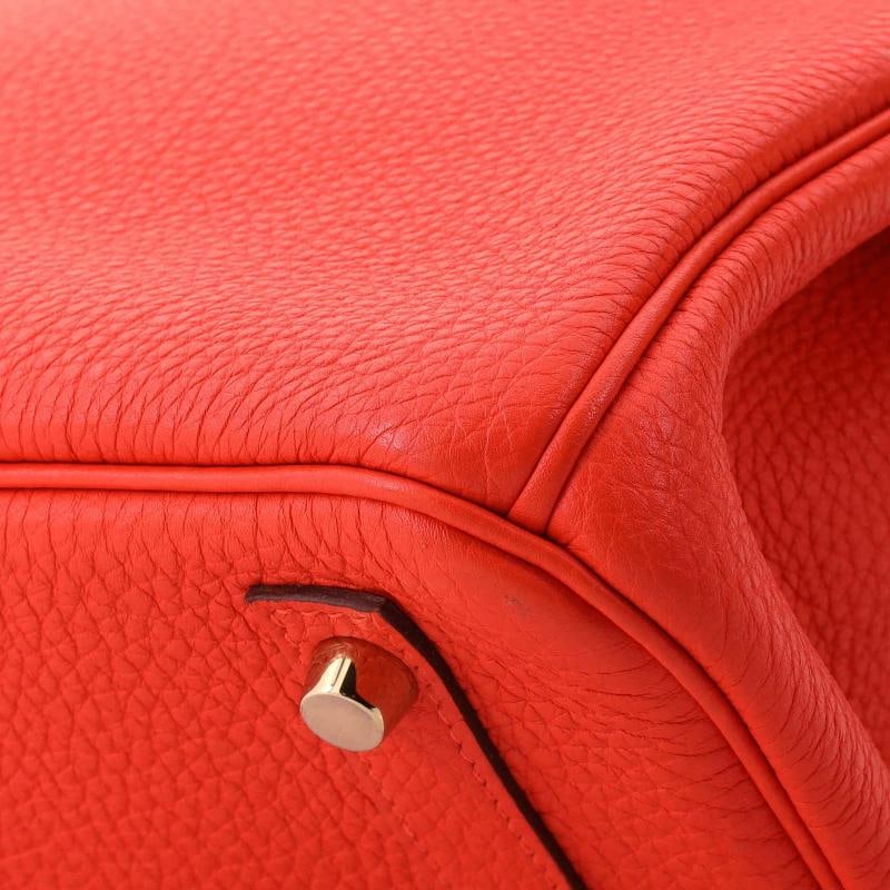 Hermes Birkin Handbag Orange Togo with Gold Hardware 30 - 8