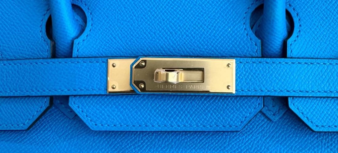 Hermes Birkin 30 Blue Frida Epsom Leather Gold Hardware - 5