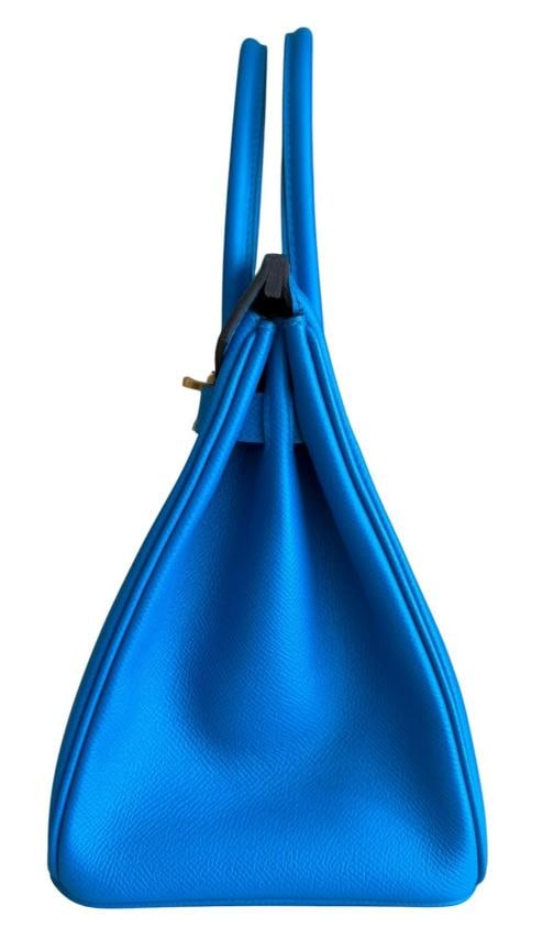 Hermes Birkin 30 Blue Frida Epsom Leather Gold Hardware - 7