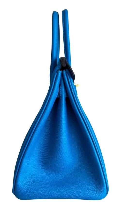 Hermes Birkin 30 Blue Frida Epsom Leather Gold Hardware - 8