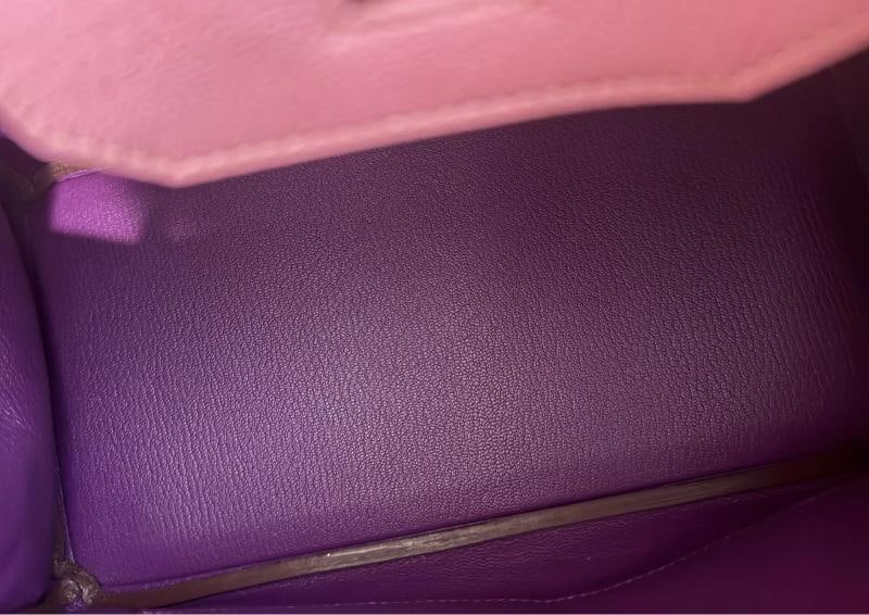 Hermes Birkin 30 Special Order Bubblegum Pink Anemone Purple Chevre Gold HWR - 10
