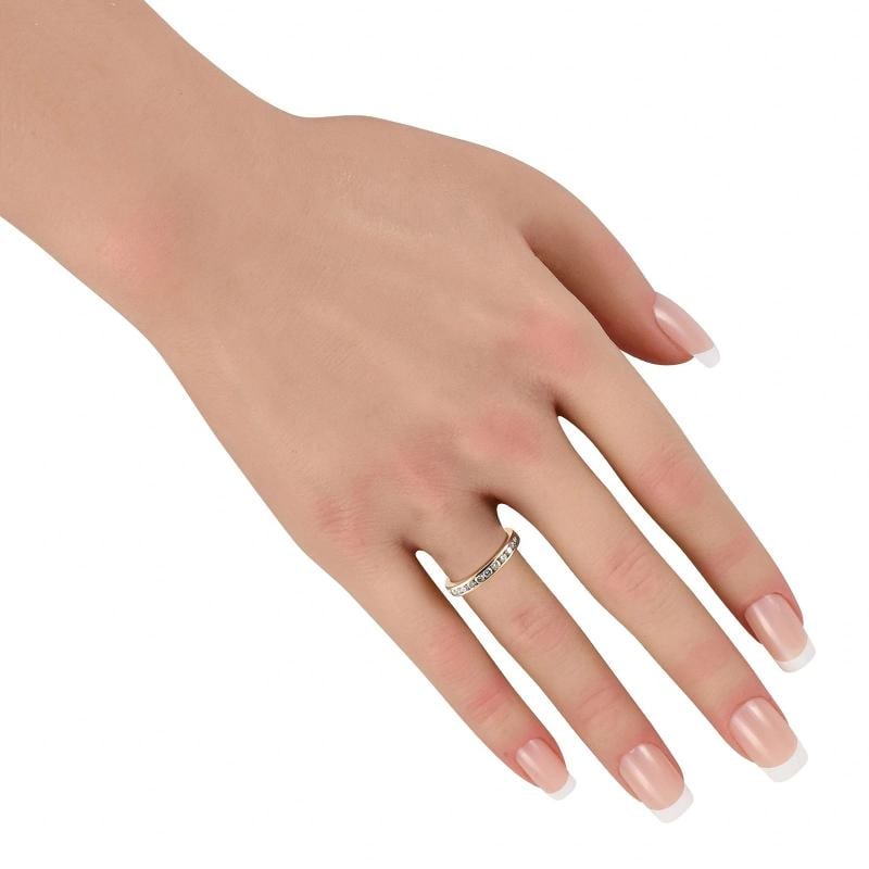 Tiffany & Co. 18K Yellow Gold 1.04ct Diamond Eternity Band Ring TI19- - 3