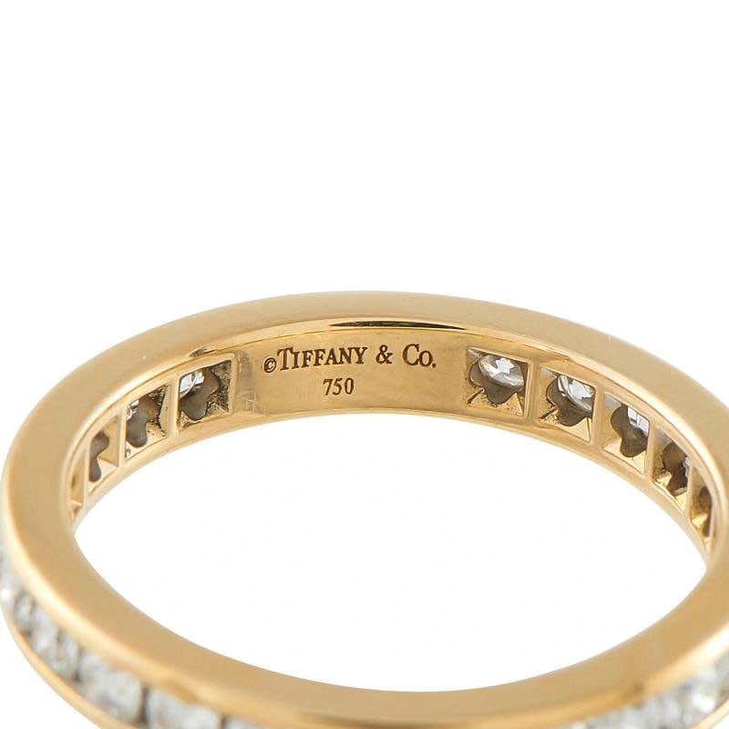 Tiffany & Co. 18K Yellow Gold 1.04ct Diamond Eternity Band Ring TI19- - 4