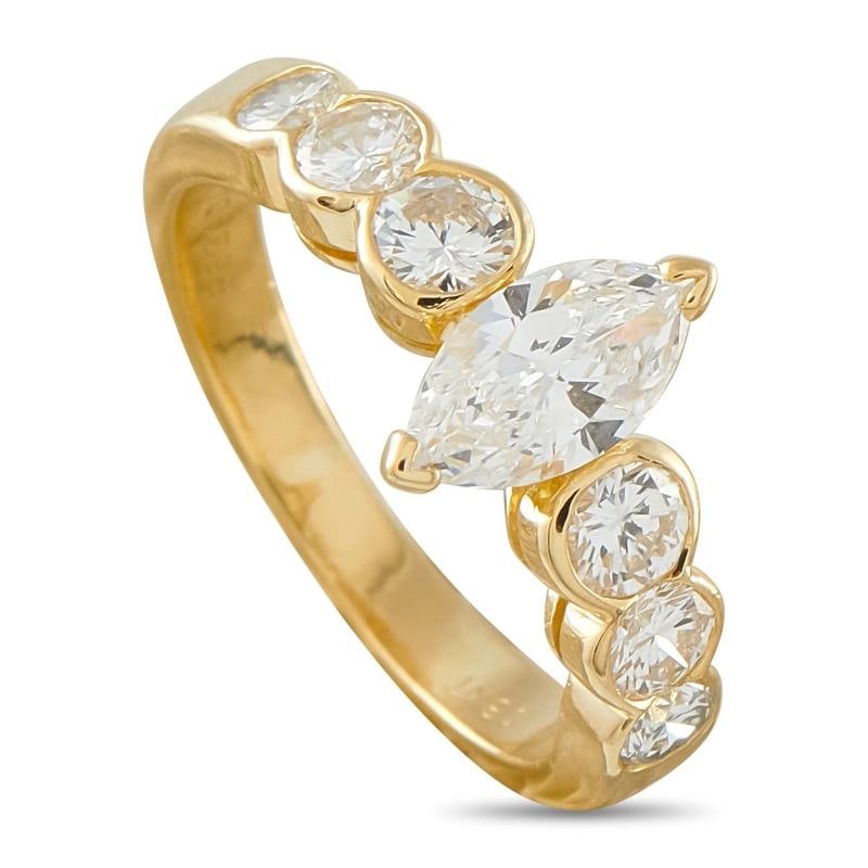 Van Cleef & Arpels 18K Yellow Gold 1.14ct Diamond Engagement Ring (1 of 6)