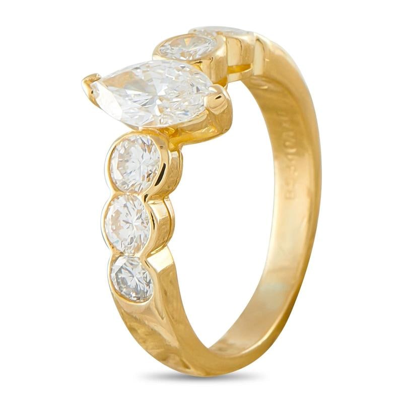Van Cleef & Arpels 18K Yellow Gold 1.14ct Diamond Engagement Ring - 2