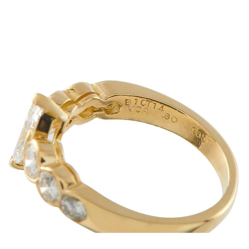 Van Cleef & Arpels 18K Yellow Gold 1.14ct Diamond Engagement Ring - 4