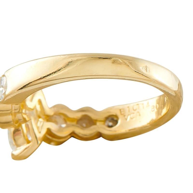 Van Cleef & Arpels 18K Yellow Gold 1.14ct Diamond Engagement Ring - 6