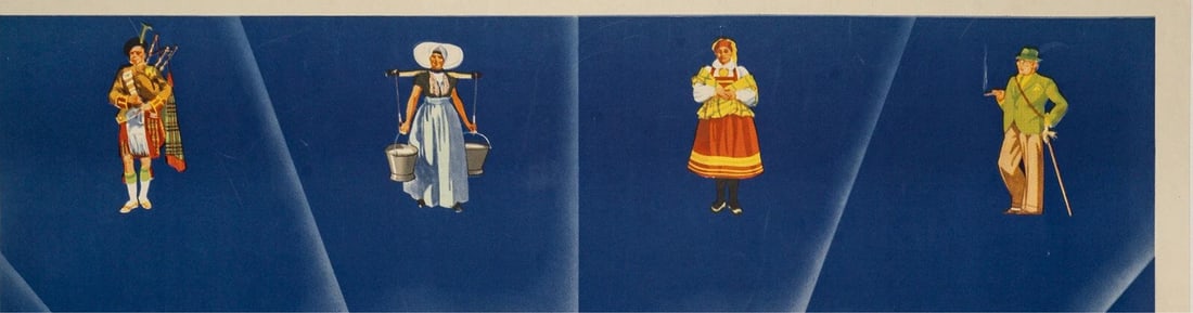 Original Air France Posters, Flamenco, Kimono, Sombrero, Indian, Dewoitine, 1935- - 6