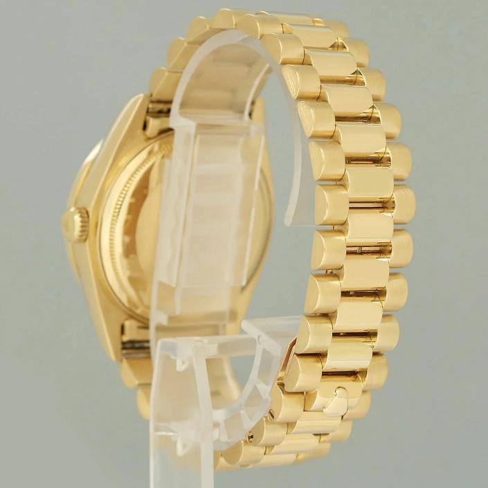 MINT Rolex President Day-Date White Diamond 18038 Quickset Yellow Gold Watch Box - 5