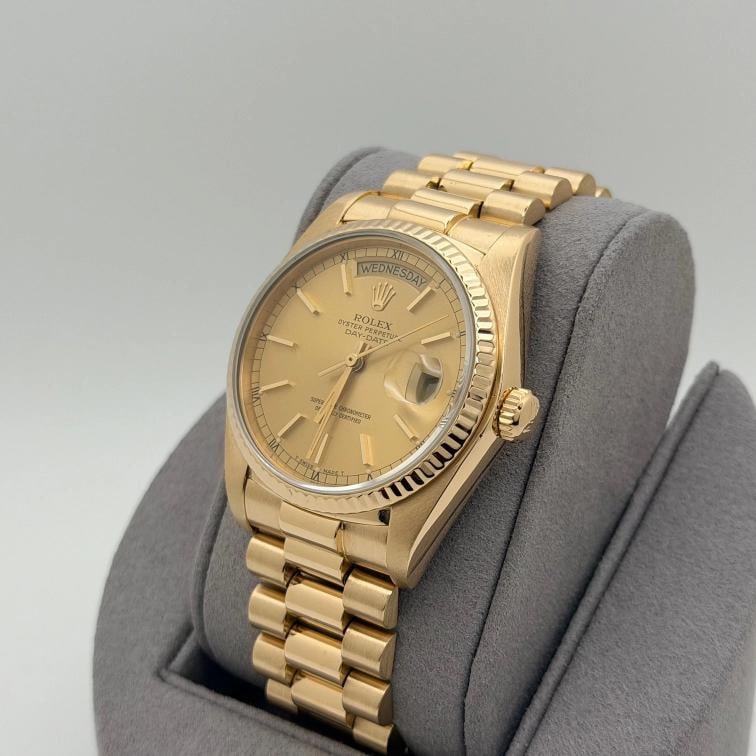 Rolex Day Date President 18038 36mm Champagne Dial Quickset 18K Yellow Gold - 7