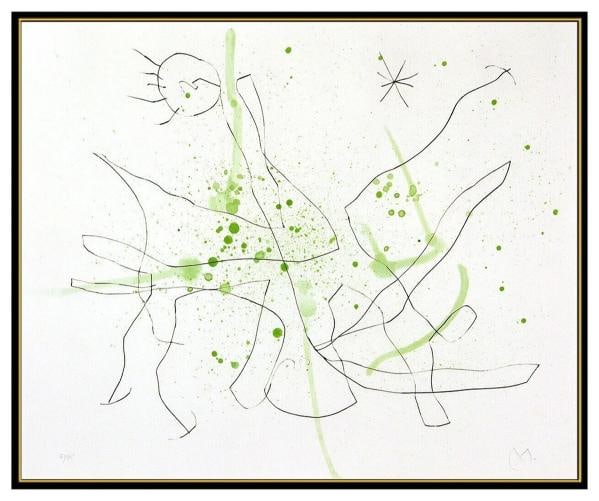 Joan Miro Original Etching Aquatint Hand Signed Abstract Flux L'Aimant Artwork - 2