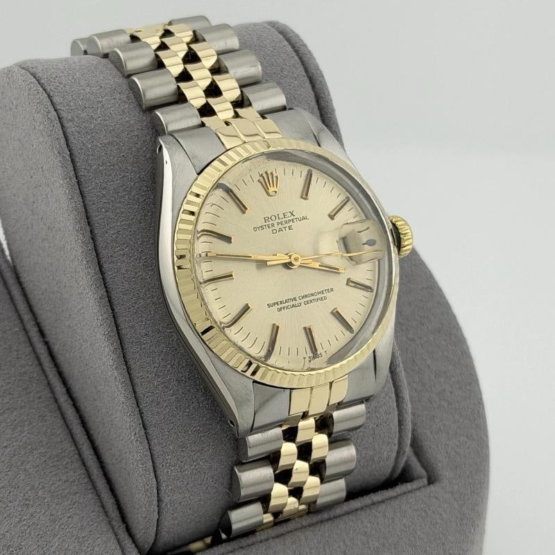 Rolex Date 1500 34mm Champagne Dial 14k Yellow Gold Stainless Steel Jubilee - 9