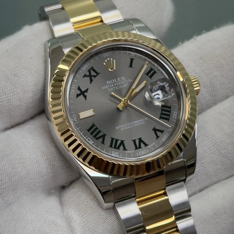 Rolex Datejust II 116333 Wimbledon Dial 18k Yellow Gold Stainless Steel - 4