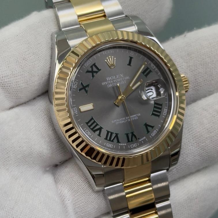 Rolex Datejust II 116333 Wimbledon Dial 18k Yellow Gold Stainless Steel - 5