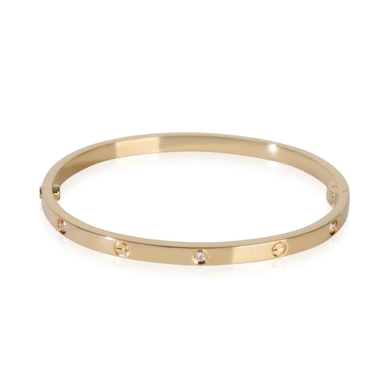 Cartier Yellow Gold Diamond Small Model Love Bracelet - 3