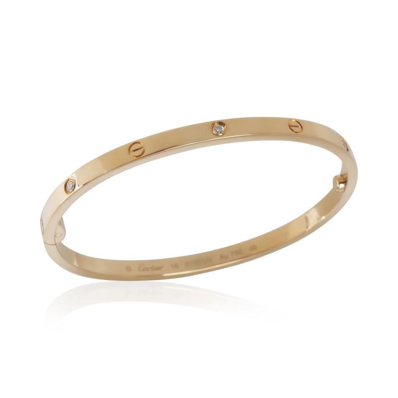 Cartier Yellow Gold Diamond Small Model Love Bracelet - 4