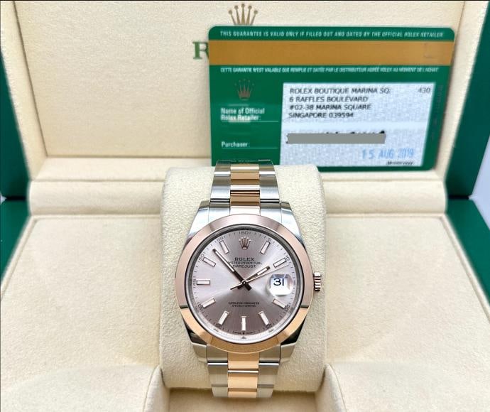 Rolex Datejust 41 126301 Sundust Dial 18K Rose Gold Stainless Steel Box Paper - 2