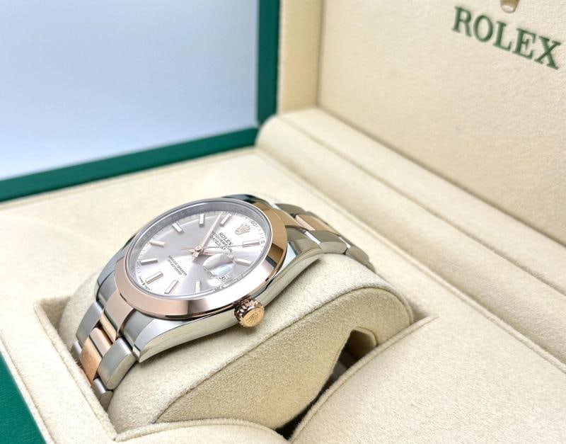 Rolex Datejust 41 126301 Sundust Dial 18K Rose Gold Stainless Steel Box Paper - 3
