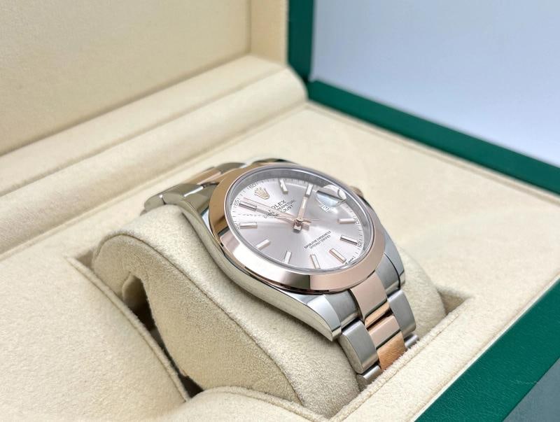 Rolex Datejust 41 126301 Sundust Dial 18K Rose Gold Stainless Steel Box Paper - 5