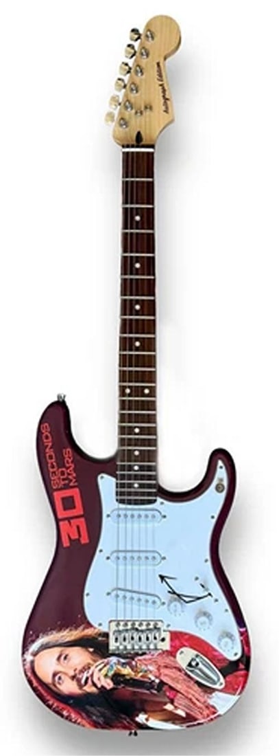 Jared Leto Signed Guitar Custom Graphics Beckett COA 30 Seconds to Mars - 2
