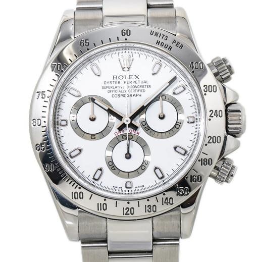 Rolex Daytona 116520 PAPERS Oyster SS White Dial Auto Men's Watch 40mm - 2