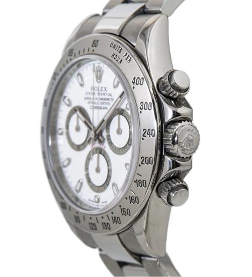 Rolex Daytona 116520 PAPERS Oyster SS White Dial Auto Men's Watch 40mm - 3