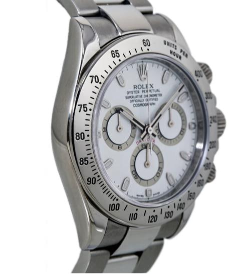 Rolex Daytona 116520 PAPERS Oyster SS White Dial Auto Men's Watch 40mm - 4