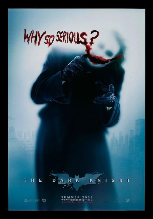 DARK KNIGHT ORIGINAL MOVIE POSTER BATMAN WHY SO SERIOUS JOKER: Industry: Movies,Original/Reproduction: Original,Object Type: Poster,Country of Origin: United States This is a genuine 27" x 40.1" U.S. one sheet DOUBLE SIDED ORIGINAL MOVIE POSTER issued by the