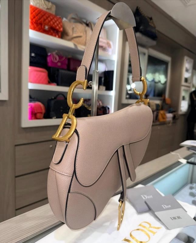 Christian Dior Taupe Saddle Bag (2023) - 3