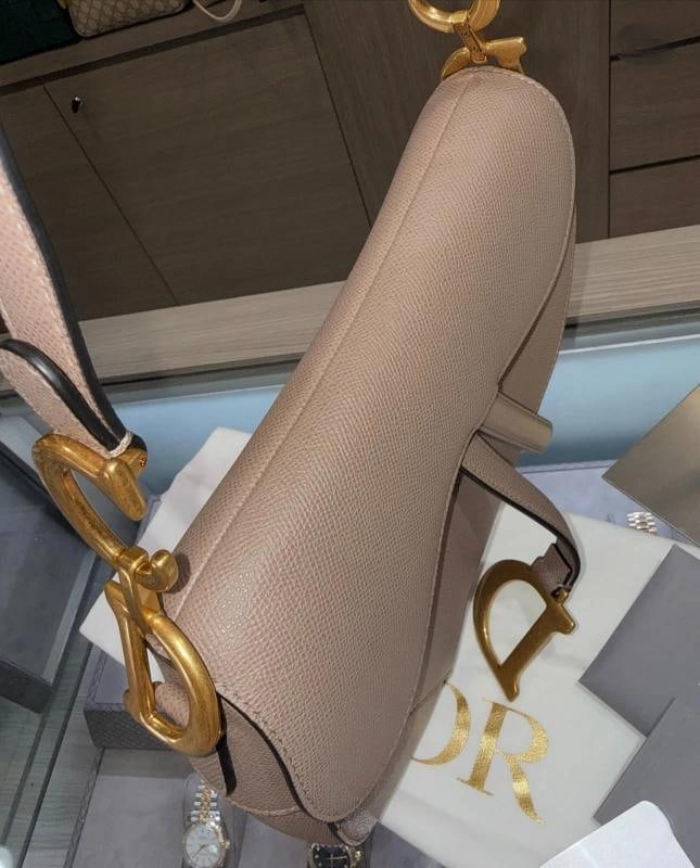 Christian Dior Taupe Saddle Bag (2023) - 9
